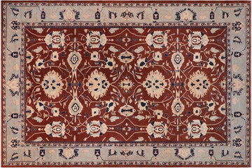 handmade Traditional Kafkaz Chobi Ziegler Brown Lt. Blue Hand Knotted RECTANGLE 100% WOOL area rug 12 x 18